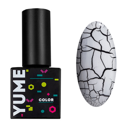 Lak dlya dizayna YUME COLOR Crack White, 8ml