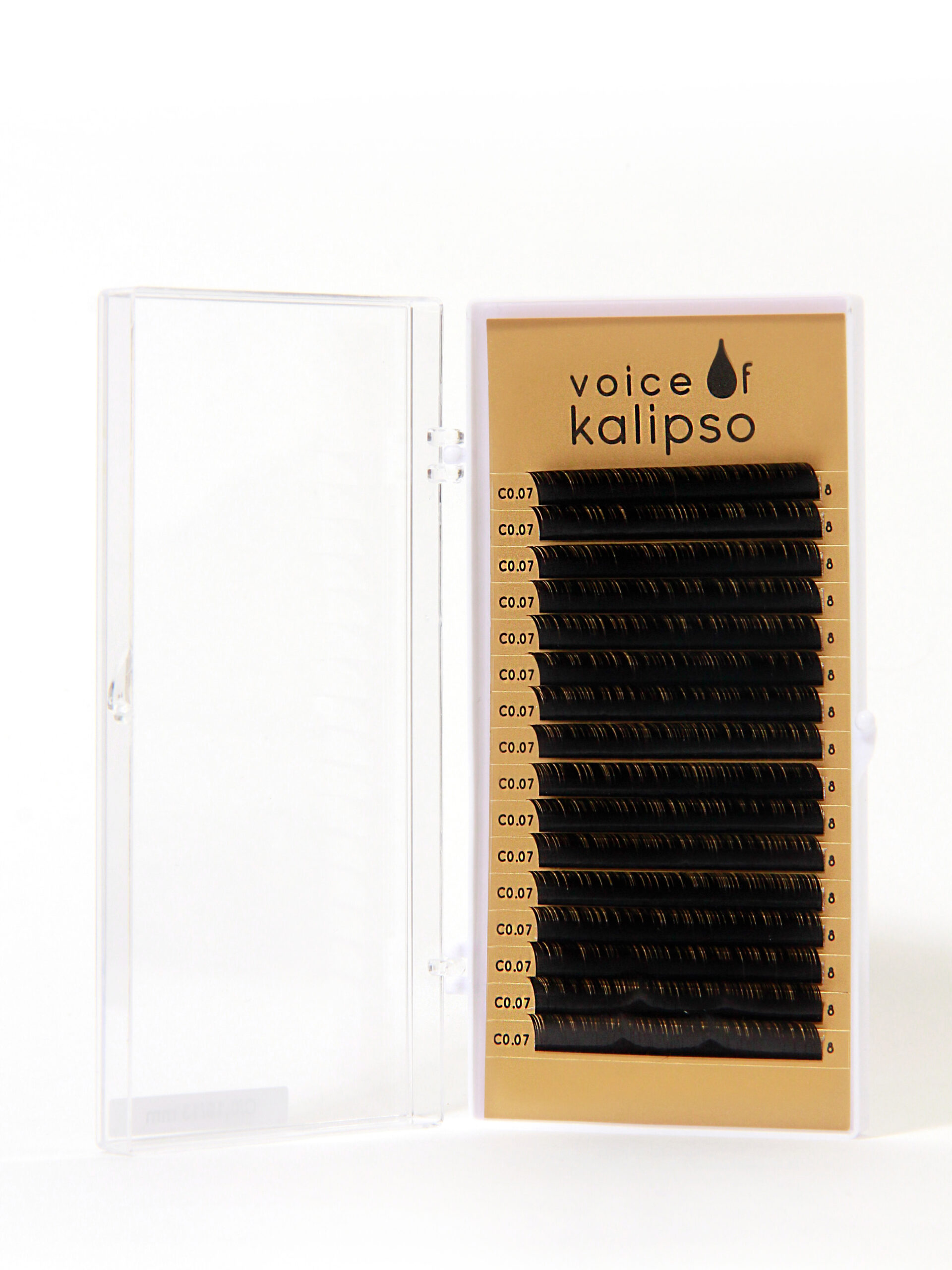 Lashes dlya narashchivaniya Voice of Kalipso chernyye 0,07 / S / 8mm (16 liniy)