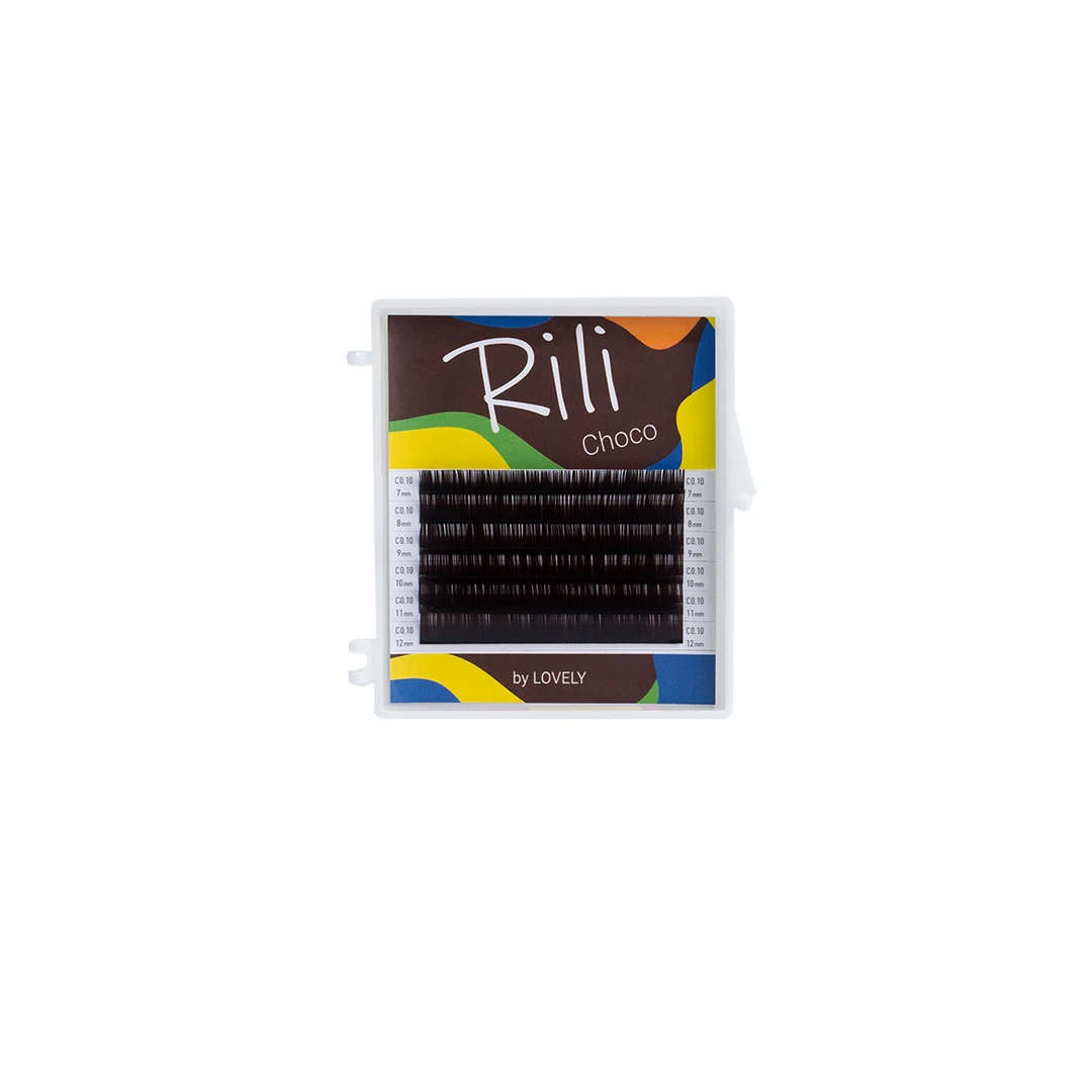 Dark brown lashes Rili Choco - 6 lines – MIX