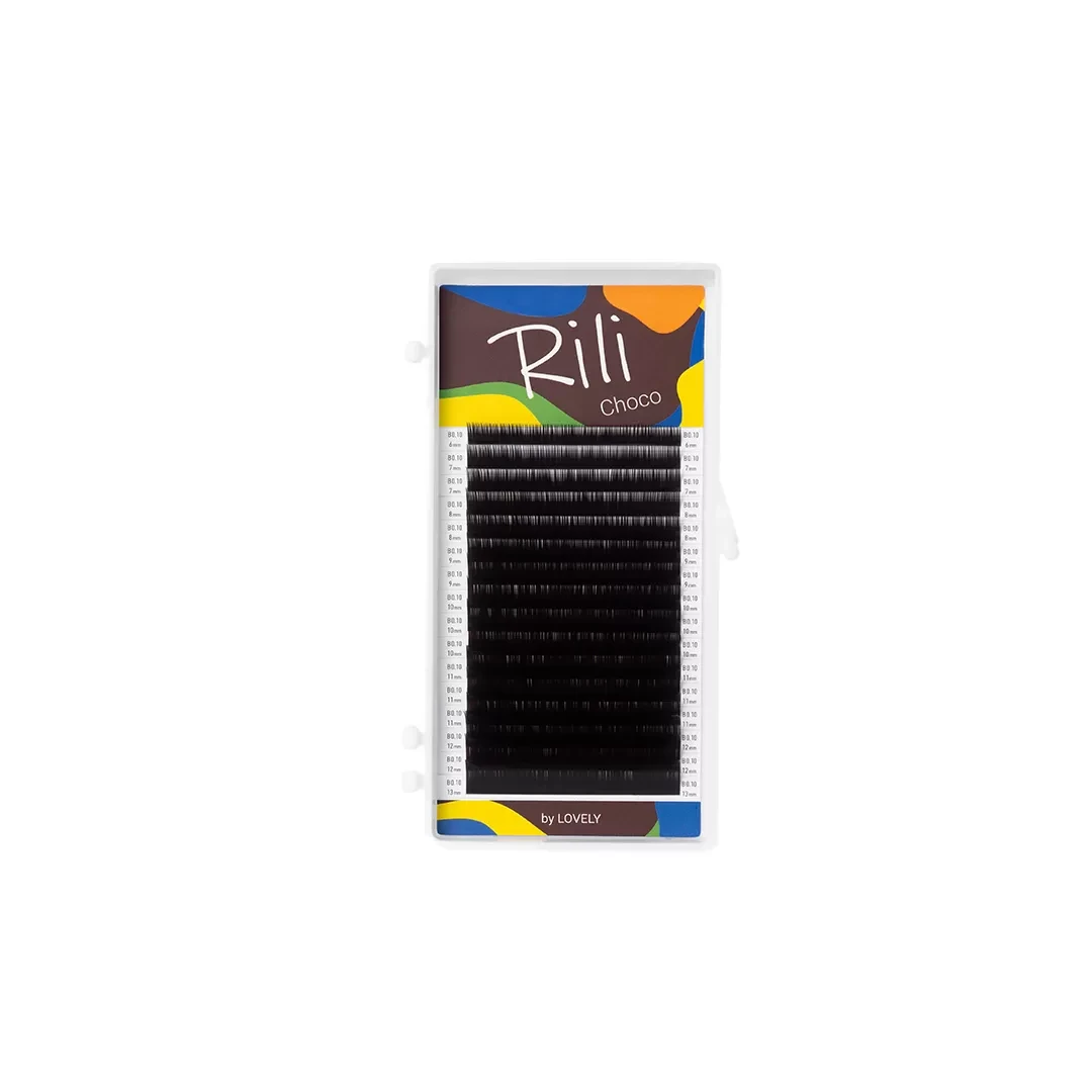 Koyu kahverengi kirpikler Rili Choco - 16 satır - MIX (İndirimli)