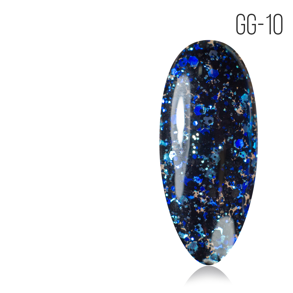 Gel Polish. GG-10. Glitter Gel No. 10